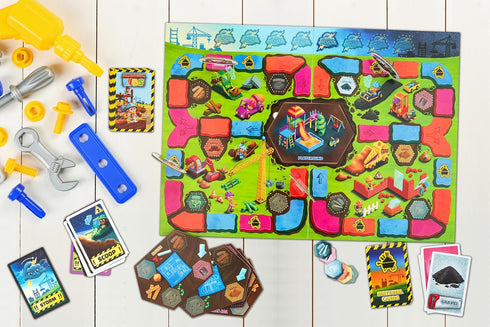 JH5 4 2-4 Construction Kids Board Game for Kids Ages and Up, Fun and Cooperative Building Game for Players, Easy