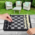 Chess Set with Folding Magnetic Travel Board and 2 Extra Queens for Kids and Adults