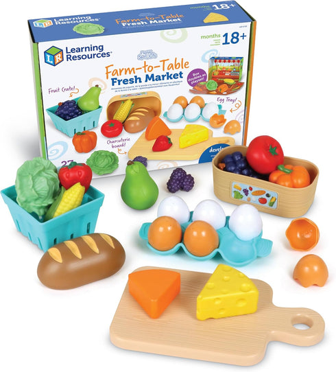 Learning Resources New Sprouts Farm-to-Table Fresh Market - Pretend Play Food for
