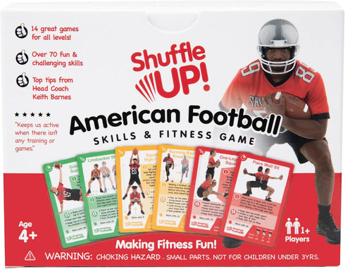 Shuffle Up American Football Card Game Kids Outdoor Garden Games with 70+