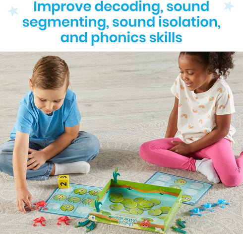 hand2mind Lily Pad Letter Hop, Educational CVC Word Games, Sight Word Games, Spelling Games for Family Game Night