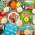 120pcs Cartoon Toy Birthday Party Supplies, Disposable Plates Napkins Cups for Boys Girls Birthday Tableware Set for 30