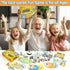 varbertos Wooden Matching Game Puzzle Games, Pattern Block Match Puzzles Building Cubes with Bell for Kids and Adults