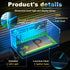Lighted Display Case for 1/24 Scale Model Cars - No Assemble Acrylic Case with Lights and Leather Base