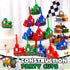 Tanlade 24 Sets Traffic Vehicle Party Favor Supplies, 10 oz Plastic Train Shape Cups with Straws for Birthday