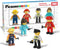 Picasso Toys Magnetic Action Figures, 4 Piece City Builder Character for Magnet Building Block Tiles Expansion Pack