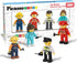 Picasso Toys Magnetic Action Figures, 4 Piece City Builder Character for Magnet Building Block Tiles Expansion Pack