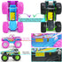 Toddler Girl Toys - 2 Pack Pink Car Monster Truck for Girls Age 2-6 with LED Lights and Music