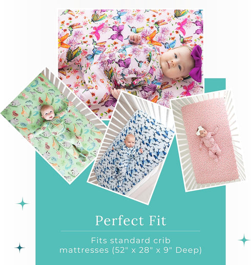 (52" 28" 9") Posh Peanut Baby Crib Sheets for Boys & Girls - Viscose from Bamboo Crib Sheets for Standard Baby