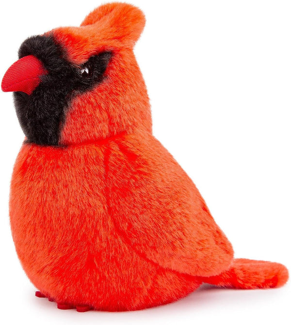 FRANKIEZHOU 5.9" Realistic Northern Cardinal Plush Toy - Bird Gift for Kids, Girls, Home Decor