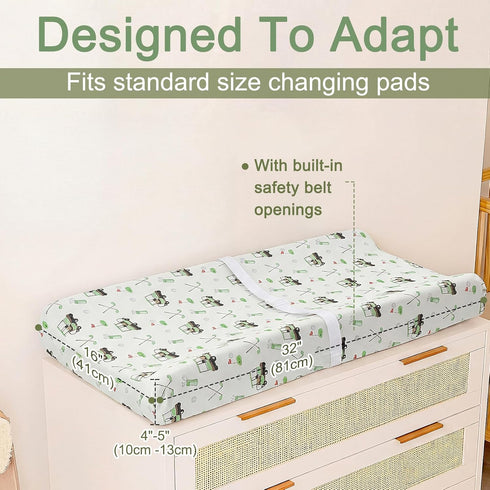 Hahafelt Cotton Changing Pad Covers for Boy Girl Essentials Registry Soft Baby Nursery Diaper Changing Pad Sheets