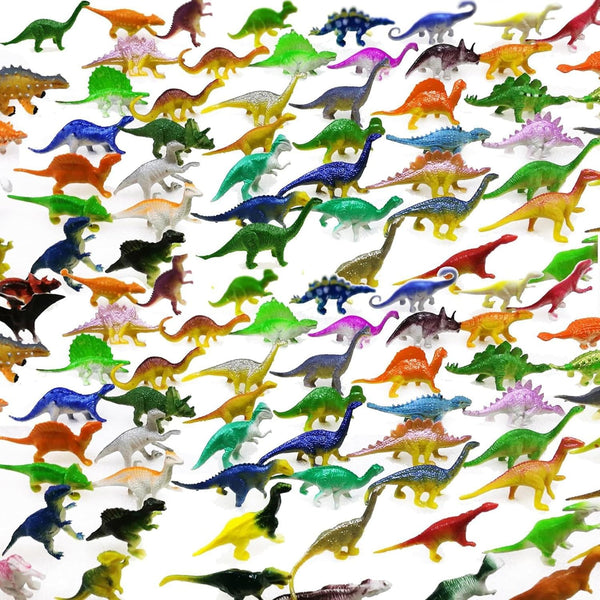 OuMuaMua Dinosaur Toys, Mini Figure Set Including T-rex and Stegosaurus, 78 Pack for Kids
