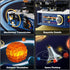 Solar System Building Sets with Light, Rotatable Space Exploration Toys with 9 Planets & Rocket Sets for Kids Age 6+