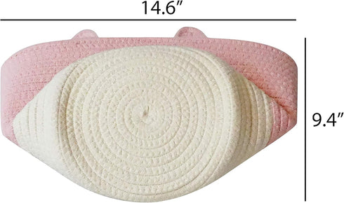 Cute Pink Bunny Toy & Storage Basket - Perfect for Nursery Decor