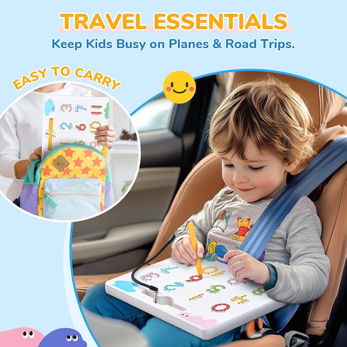 2-in-1 1-20 3-5 JoyCat Double-Sided Magnetic Number Tracing Board - Numbers Writing Toys for Toddlers & Kids, Preschool