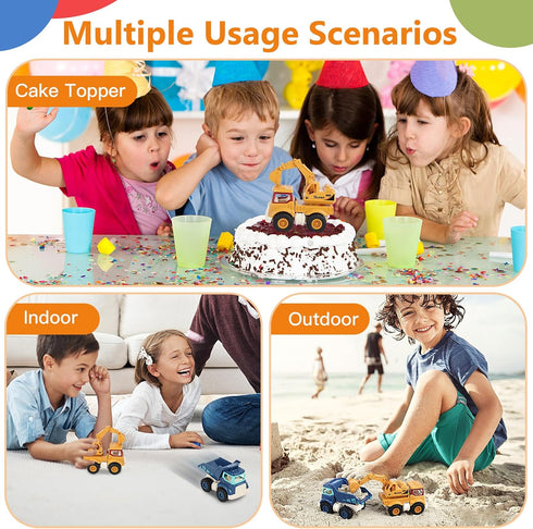 Construction Toys for 1-5 Years Old Boys Girls - Sandbox Excavator Toy Construction Truck Vehicles, Birthday Gifts