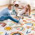 Mfmiudole 71"59" Tummy Baby Gyms Playmats for Playpen, Boho Rainbow Play Mat for Playpen Playyards Thicken Soft Padding