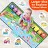 80 1-3, 1 2 3 4 5 MOMUSE Piano Music Mat with Sounds, Large Animal Car Touch Blanket Playmat Carpet Musical Toddlers