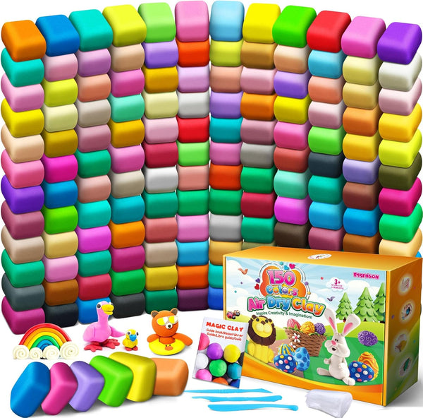 ESSENSON Air Dry Clay 150 Colors, Modeling Clay for Kids, DIY Molding