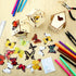 Outus 24 4 Pcs Wooden DIY Birdhouse Kits for Kids to Build, Shapes Birdhouse Kit Wooden Unfinished with Butterfly