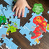 3-5 Dinomini Giant World Map Puzzle for Kids - with Interactive Standing Figures - Floor Puzzles for Kids Ages