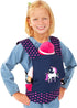 Bayer Deluxe Doll Carrier, Blue with Unicorn Design