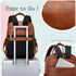 18 Backpack 4 LORADI Pockets Large Diaper Bag with Insulated Pockets and Stroller Clips, Baby Shower Essentials (Brown