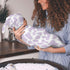 Qiohoey Purple Cow Print Newborn Baby Swaddle Blanket with Beanie Hat Baby Receiving Blanket Soft Baby Sleep Sack Baby