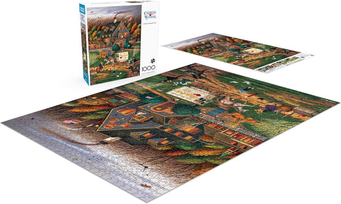 Buffalo Games - Charles Wysocki - Secret Passage Inn - 1000 Piece Jigsaw Puzzle for Adults, Finished Size 26.75 x 19.75