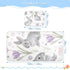 SyXIOP 28" 52" Puple Lily Calla Cute Bunnies Cooling Baby Waterproof Crib Mattress Cover x Washable Crib Padding