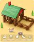110 Set 3+ SainSmart Jr. PCS Wooden Log Cabin Building House Toy for Toddlers, Classic STEM Construction Kit