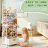 Stuffed Animal Storage, Metal Stuff Animals Zoo Holder with Fabric Drawer and Wheels Tall Vertical Plushies Toy