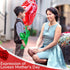 Gejoy 6 Pcs 37 Inch Red Rose Foil Balloons for Mother's Day, Flower Shaped Party Supplies