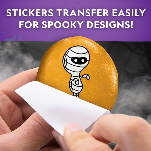Creepy Creatures Rock Painting Kit: Halloween Arts & Crafts for Kids, Decorate 10 River Rocks with Spooky Supplies