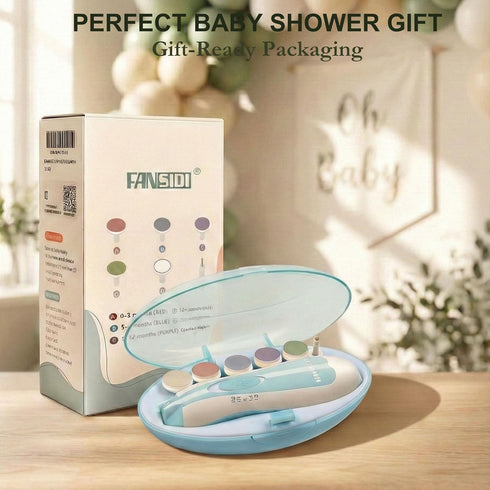 Trimmer 4-Stage 18-Piece Fansidi Baby Nail Electric, Easy & Safe Nail File for Newborn Infant Toddler, Whisper-Quiet