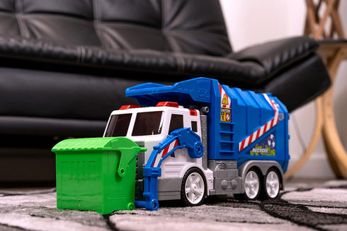 16-Inch Jada Just Trucks Garbage Vehicle - Free-Wheeling Toy for Kids and Adults