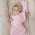 100% Organic Cotton Baby Blanket for Girls Luxury Stretch Ribbed Knit, Breathable Swaddle Quilt Blanket for Newborns