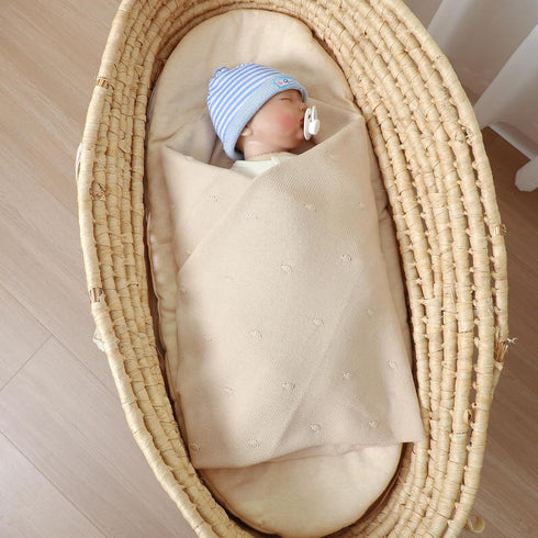 Neiwech Cozy 30x40 Inch Cotton Baby Blanket Knit Soft Lightweight Crib Stroller Nursery Receiving Swaddling Blankets