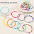 20 Pcs Colorful Friendship Bracelets for Teen Girls, Preppy Letter Beaded Stretch Jewelry Set