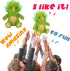 Hopearl Talking Dinosaur Plush Toy, Nodding Electric Interactive Buddy that Repeats What You Say, Green, 8''