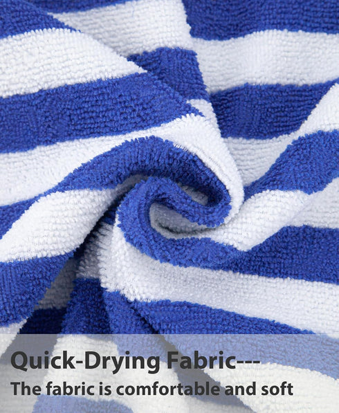 Kids' Hooded Towel Poncho with Zipper - Stylish Beach Cover-Up for Boys & Girls