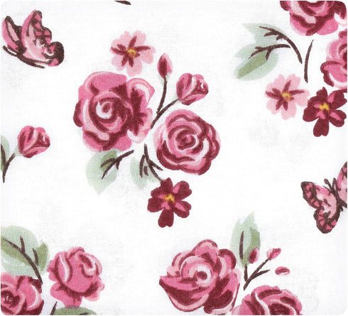 Set, Hudson Baby Unisex Cotton Flannel Receiving Blankets Sweet Roses