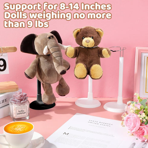 12 8 14 Inches Yaocom Pcs Doll Stands for to Adjustable Dolls Figure Stand Display with Expandable Waist Wire Action