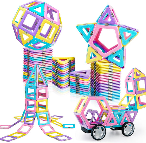 MAGBLOCK Magnetic Building Blocks Set, Upgraded Magnetic Tiles Toys for 3 4
