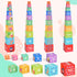 DICROON 3+ 1-10 Wooden Number Building Blocks & Stacking Toys for Toddlers Years Old, Digital Building Blocks, Digital