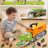 3-5, Set 8 3 4 5 6 7 Dinosaur Carrier Truck Race Track Toys for Kids Large Toy Cars Track with Small Dinosaur Cars