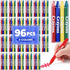FUMILE 24 Sets of 4 Colors Crayons (96 Count), Crayons Bulk Individual