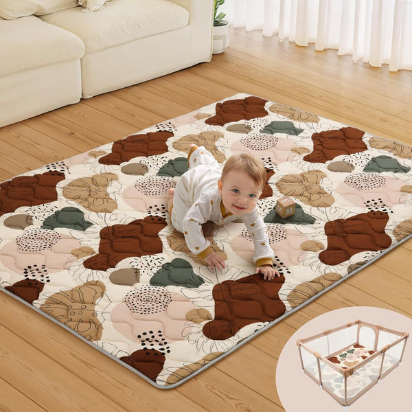 Blissful Diary Baby Play Mats for Floor, 72x48 Inch Extra Thicker &