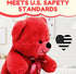Grandma Smiley's Plush Best Friends Red Teddy Bear Stuffed Animal, 9-inch Hypoallergenic for Christmas, Baby Shower