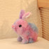 Easfan Walking Bunny Stuffed Animal, Interactive Jumping Rainbow Rabbit Talking Plush Toy for Kids Birthday Gifts, 7''